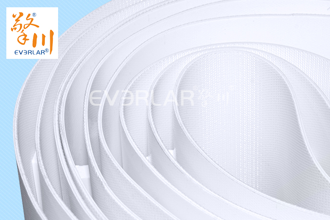 自色PVC輸送帶加導條