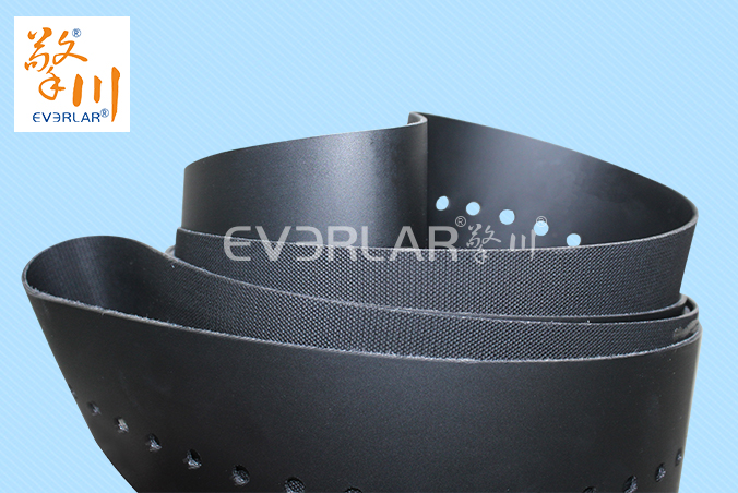 pu輸送帶黑色打孔聚氨酯傳送帶黑色pu工業皮帶