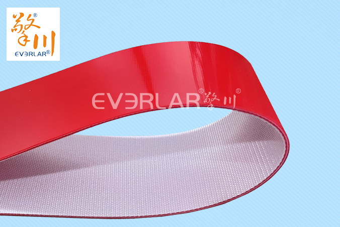 紅色PVC輸送帶耐磨耐腐蝕食品級工業皮帶定制