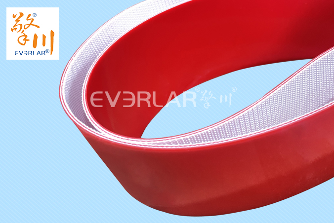 紅色PVC輸送帶耐磨耐腐蝕食品級工業皮帶定制