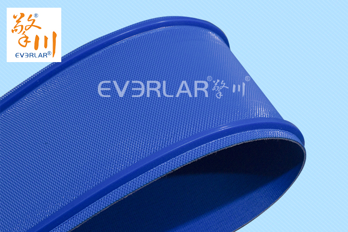 藍色PU鉆紋加導條耐磨防滑耐腐蝕工業皮帶