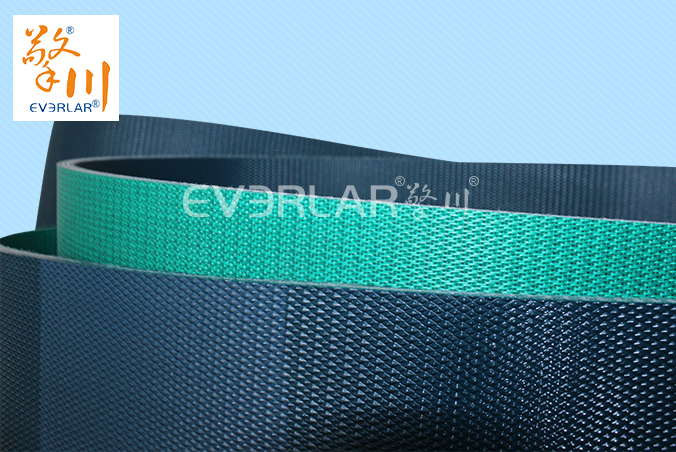 藍綠鉆紋PVC輸送帶耐溫防靜電易清潔工業皮帶
