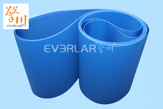 雙面藍色鉆紋PU輸送帶耐磨耐油耐腐蝕工業皮帶定制