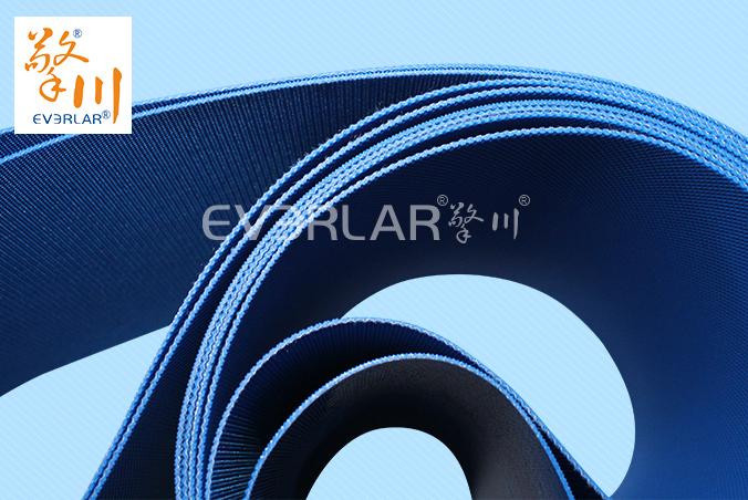 雙面藍色鉆紋PU輸送帶耐磨耐油耐腐蝕工業皮帶定制