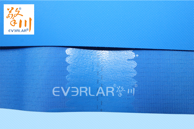 雙面藍色鉆紋PU輸送帶耐磨耐油耐腐蝕工業皮帶定制