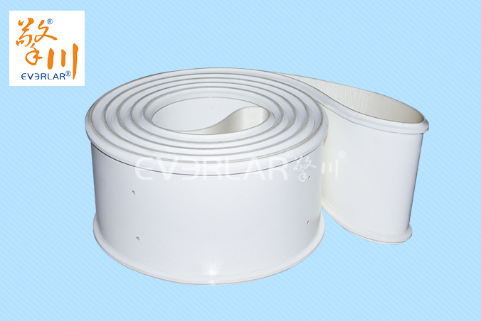 白色PU輸送帶加雙邊導條打孔耐磨耐油抗拉力強工業皮帶