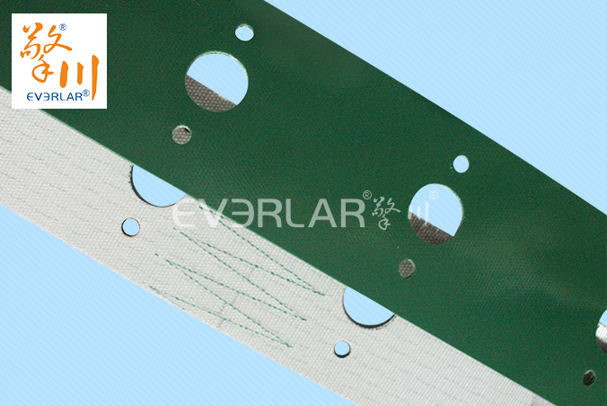 綠色PVC輸送帶加打孔耐磨耐腐蝕防靜電工業皮帶定制