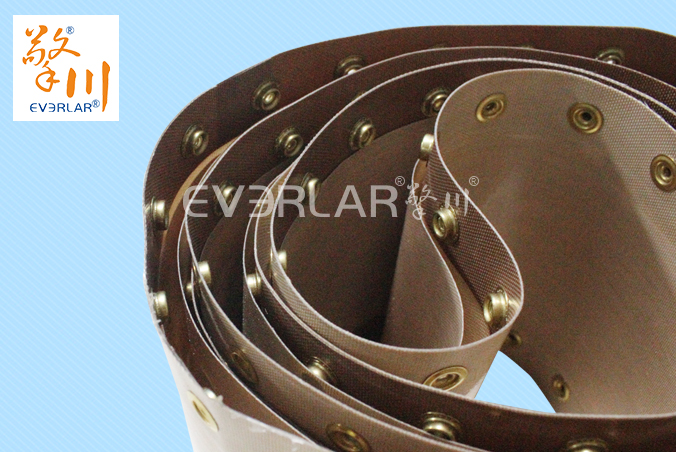 鐵氟龍輸送帶加鉚釘扣耐磨耐腐蝕耐高溫工業皮帶