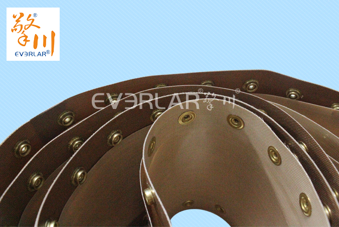 鐵氟龍輸送帶加鉚釘扣耐磨耐腐蝕耐高溫工業皮帶