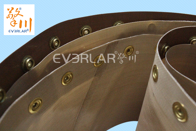 鐵氟龍輸送帶加鉚釘扣耐磨耐腐蝕耐高溫工業皮帶