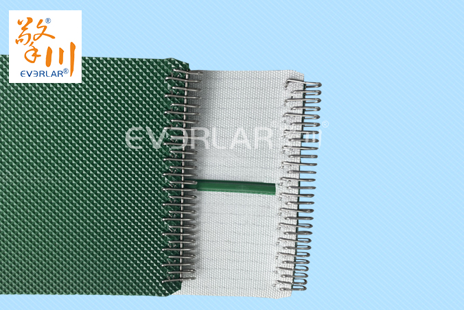 鉆紋PVC加導條打鋼扣耐磨平穩防滑工業皮帶