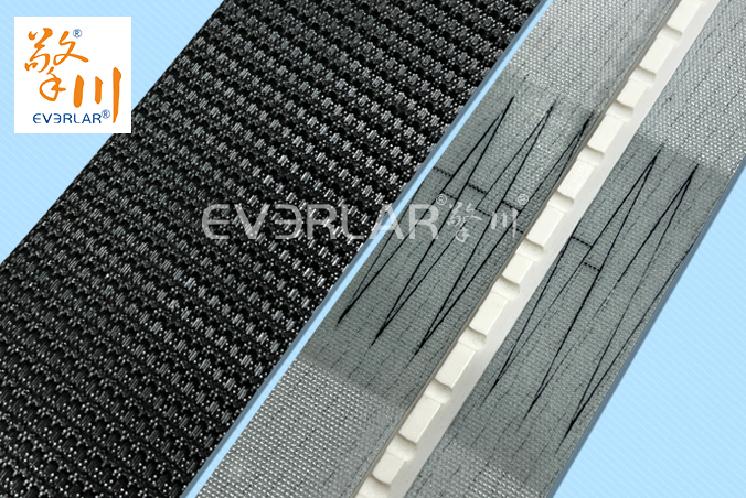 黑色PVC花紋帶加導條耐磨防滑包裝行業分揀機輸送帶擎川定制