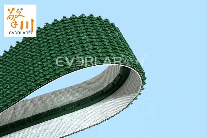 綠色PVC花紋帶加導條耐磨防滑物流行業快遞分揀機輸送帶擎川定制