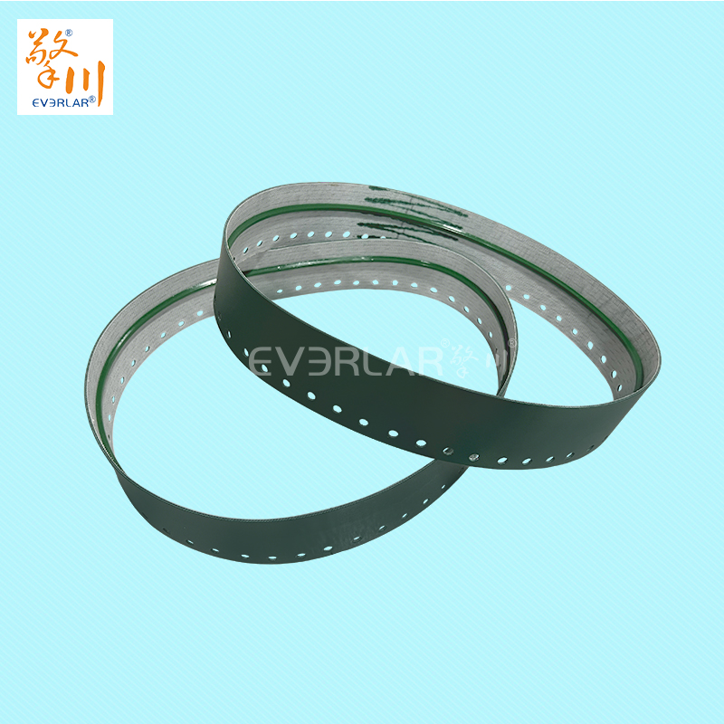 墨綠PU輸送帶加導條打孔耐磨抗腐蝕食品級包裝封口機工業皮帶定制