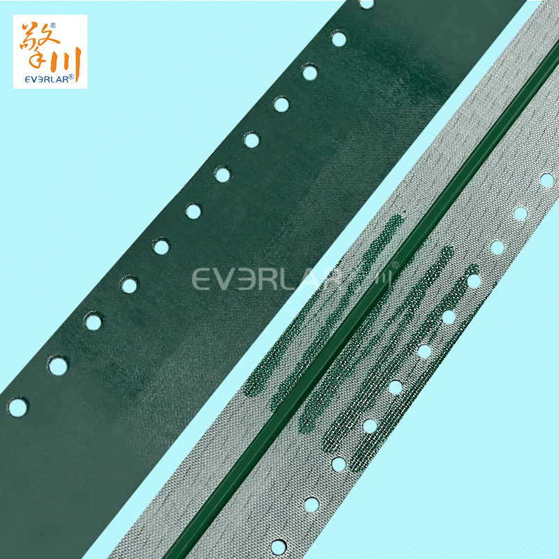 墨綠PU輸送帶加導條打孔耐磨抗腐蝕食品級包裝封口機工業皮帶定制