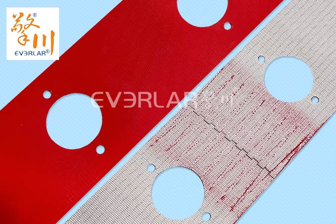 紅色PVC輸送帶打孔抗腐蝕食品包裝行業海鮮分揀流水線傳送帶廠家定制