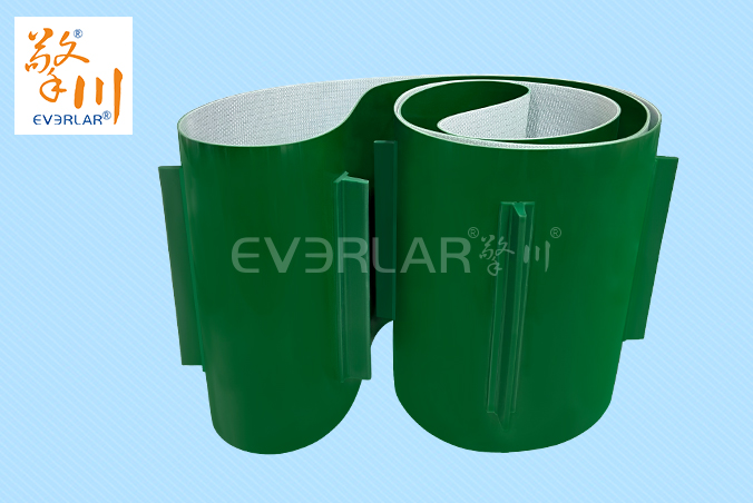 綠色PVC擋板輸送帶耐磨防滑食品分揀機設備傳送帶擎川定制 綠色PVC擋板輸送帶耐磨防滑食品分揀機設備傳送帶擎川定制