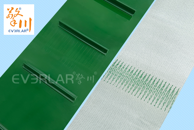 綠色PVC擋板輸送帶耐磨防滑食品分揀機(jī)設(shè)備傳送帶擎川定制