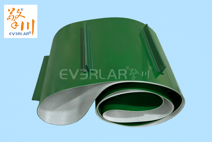 綠色PVC擋板輸送帶耐磨防滑食品分揀機(jī)設(shè)備傳送帶擎川定制