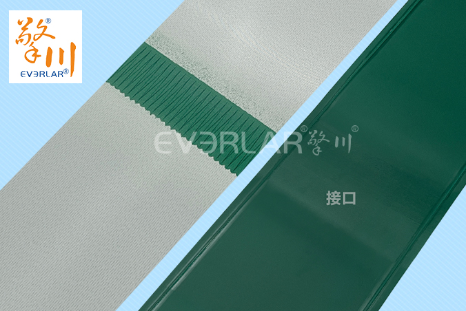 墨綠色PU輸送帶加雙導條耐磨抗撕裂食品電子物流分揀機皮帶擎川定制