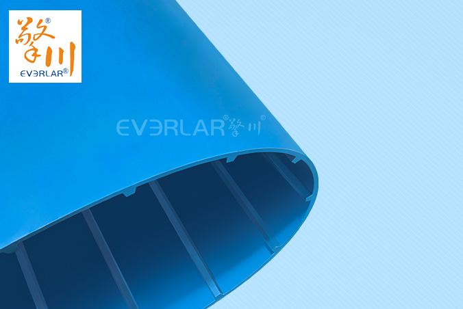 易清潔TPU加擋板輸送帶藍色食品級防溢抗污生產線設備傳送帶