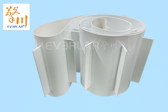 白色PU食品級輸送帶加擋板耐磨耐油食品包裝電子分揀線提升機皮帶定制 白色PU食品級輸送帶加擋板耐磨耐油食品包裝電子分揀線提升機皮帶定制