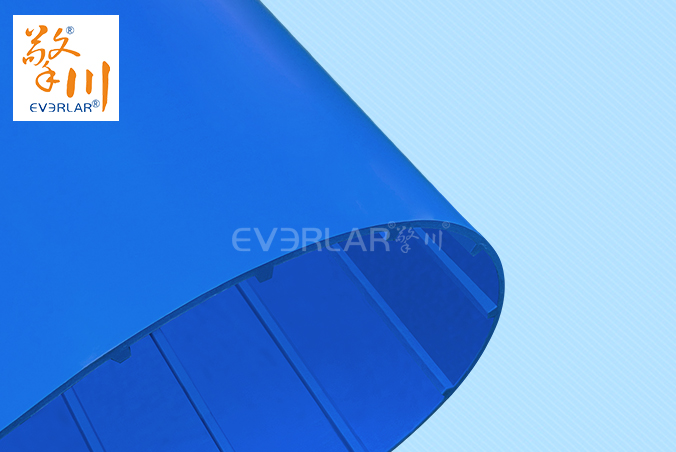 藍色TPU食品級易潔帶加導條防霉抗菌水果蔬菜加工輸送帶廠家定制