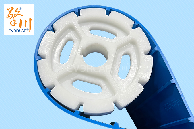 藍色TPU食品級易潔帶加導條防霉抗菌水果蔬菜加工輸送帶廠家定制