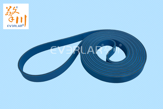 藍色尼龍片基帶低噪音防滑物流包裝行業折盒機傳動帶廠家直供