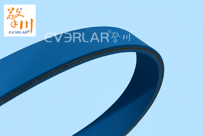 藍色尼龍片基帶低噪音防滑物流包裝行業折盒機傳動帶廠家直供