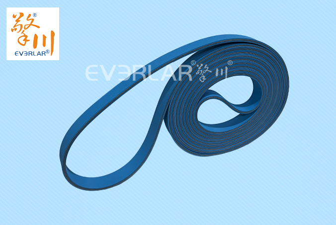 藍色尼龍片基帶低噪音防滑物流包裝行業折盒機傳動帶廠家直供