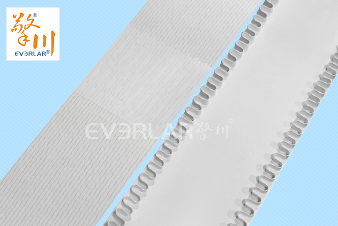 白色PU輸送帶加裙邊食品級耐油食品醫藥分揀輸送機皮帶廠家定制