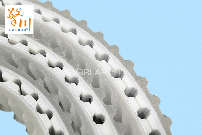 白色聚氨酯PU同步帶加魚骨紋耐磨耐油食品包裝分揀機傳動帶everlar定制