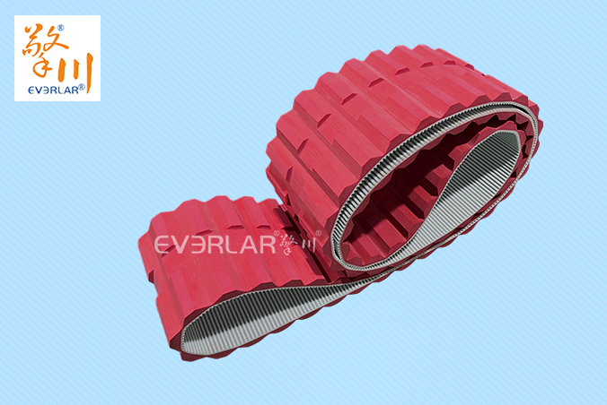 擎川定制PU同步帶加紅膠開槽精準(zhǔn)傳動(dòng)食品包裝生產(chǎn)線聚氨酯傳動(dòng)帶