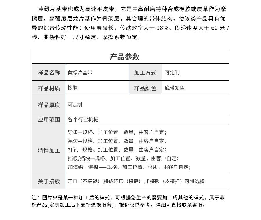 橡膠片基帶 橡膠片基帶